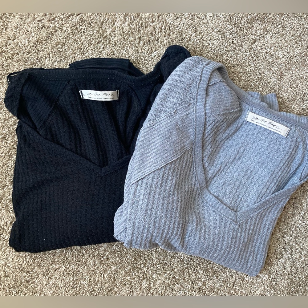 We The Free V Neck oversized Sweaters